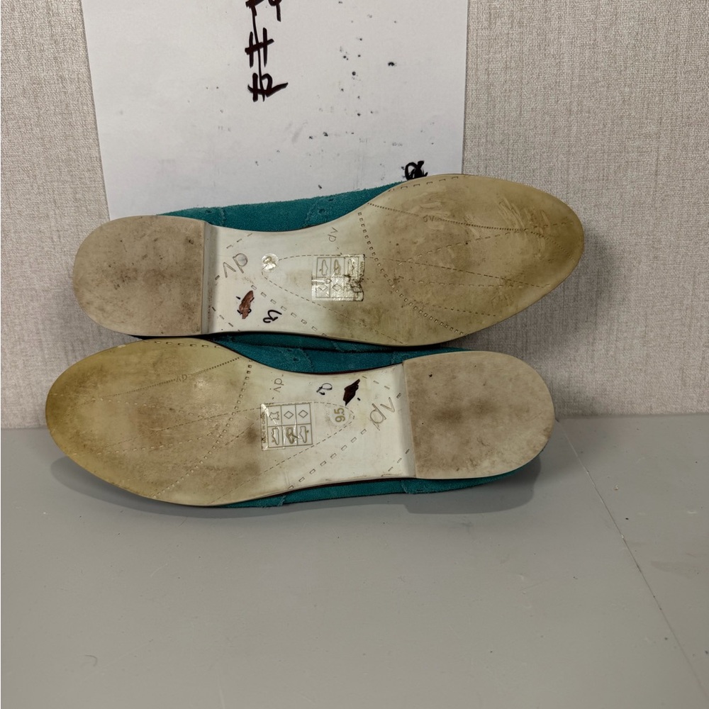 Dolce Vita Teal Suede Loafers - Picture 8 of 9